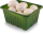 Witte champignons verpakt